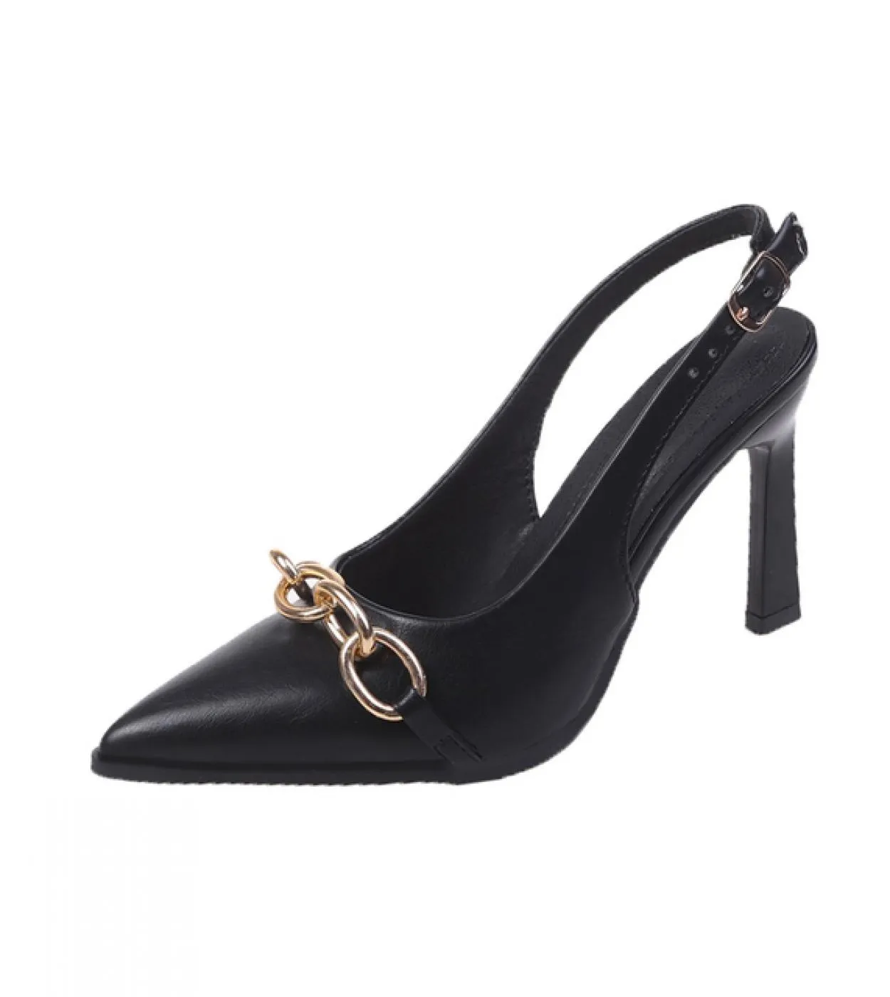 2022 Estate Nero Lucido Arco Sandali Con Tacco Alto Delle Donne Eleganti Sandali Slingback Allaperto Punta A Punta Scarpe Tacco