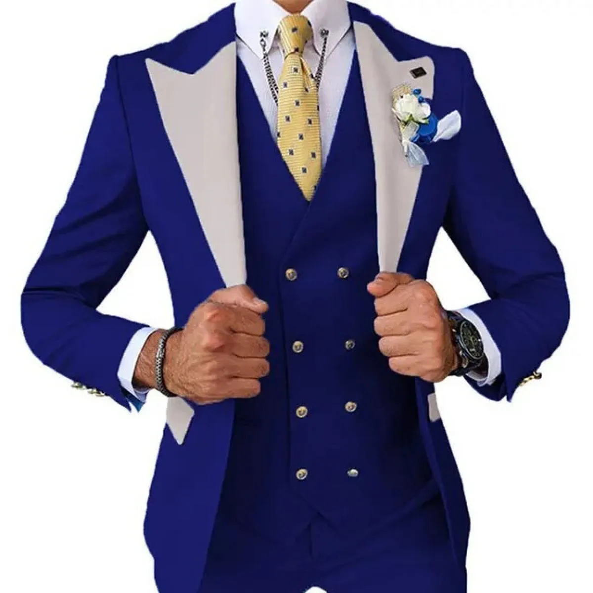 2023 Giacca da sposa Abito Blazer Cappotto Gilet Pantaloni da uomo Business Set da 3 pezzi Pantaloni da abito casual slim fit Gi