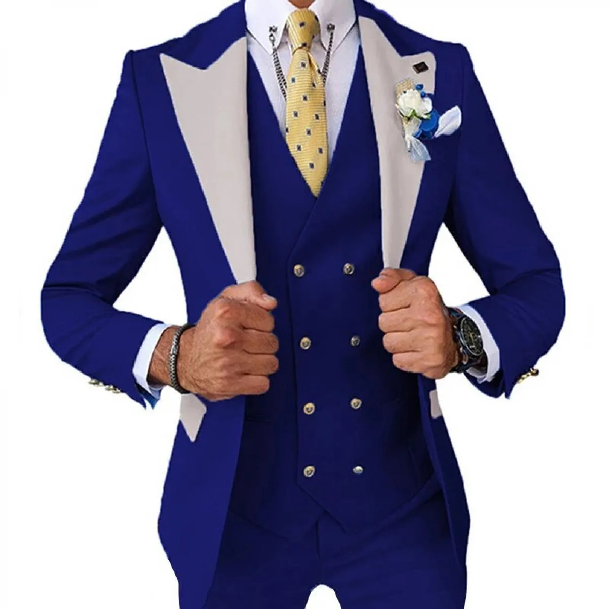 2023 Giacca da sposa Abito Blazer Cappotto Gilet Pantaloni da uomo Business Set da 3 pezzi Pantaloni da abito casual slim fit Gi