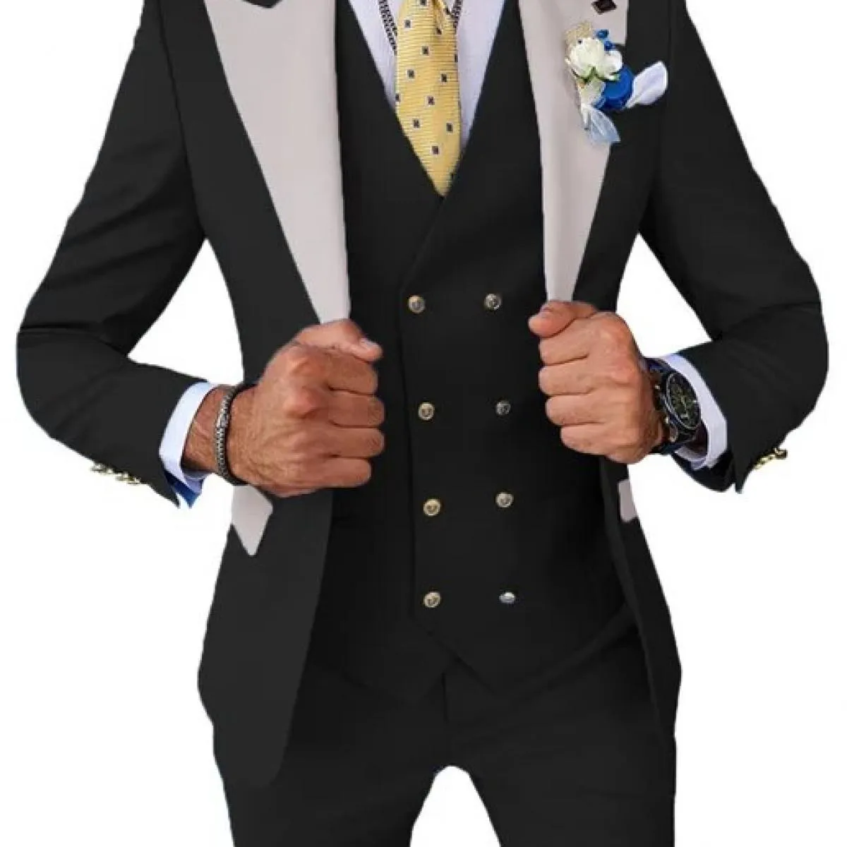 2023 Giacca da sposa Abito Blazer Cappotto Gilet Pantaloni da uomo Business Set da 3 pezzi Pantaloni da abito casual slim fit Gi