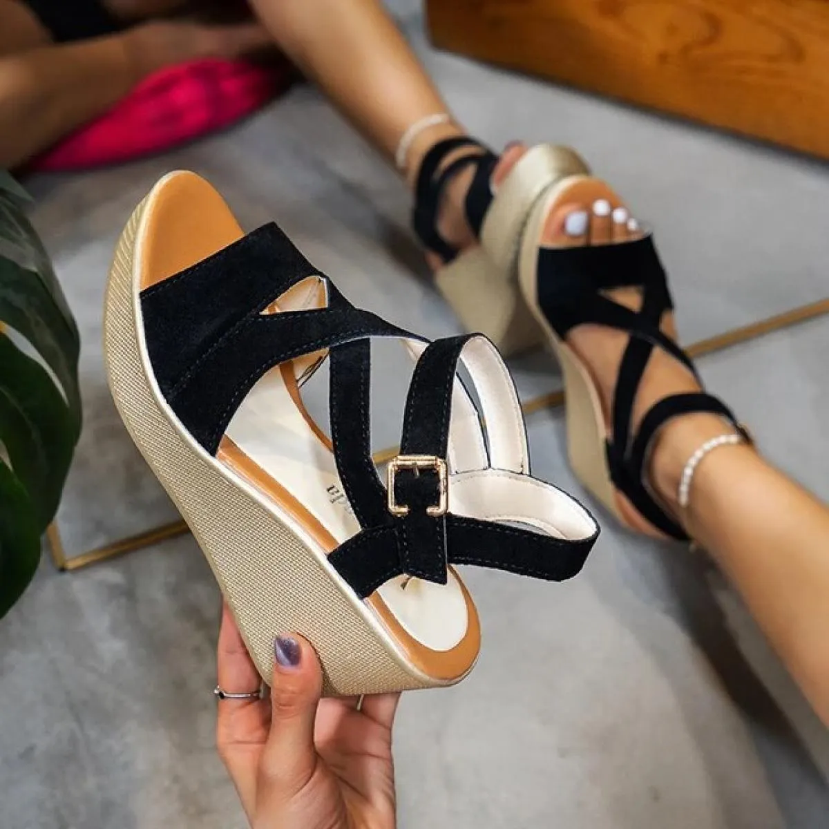 2023 tempo libero donna zeppe scarpe con tacco scarpe da donna sandali estivi piattaforma per feste scarpe con tacchi alti sanda