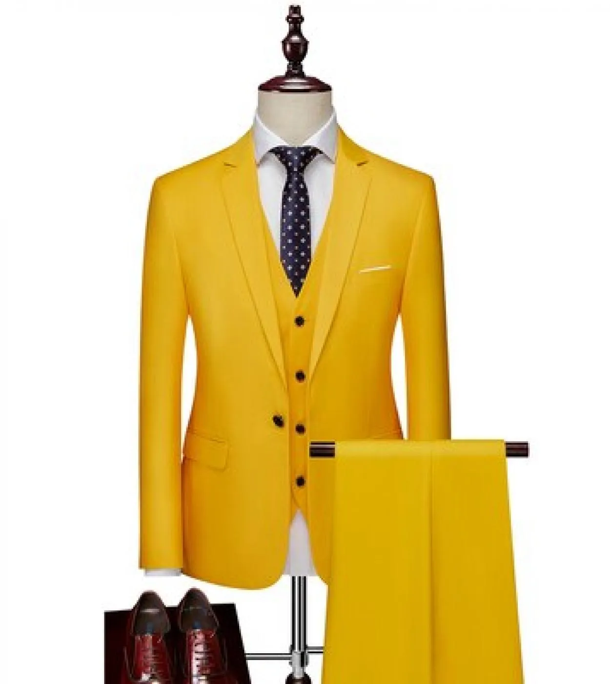 3 Pcs Abiti Set Blazer Giacca Pantaloni Gilet  2022 Moda Nuovi Uomini Casual Boutique Affari Plaid Abito Sottile Cappotto Forma