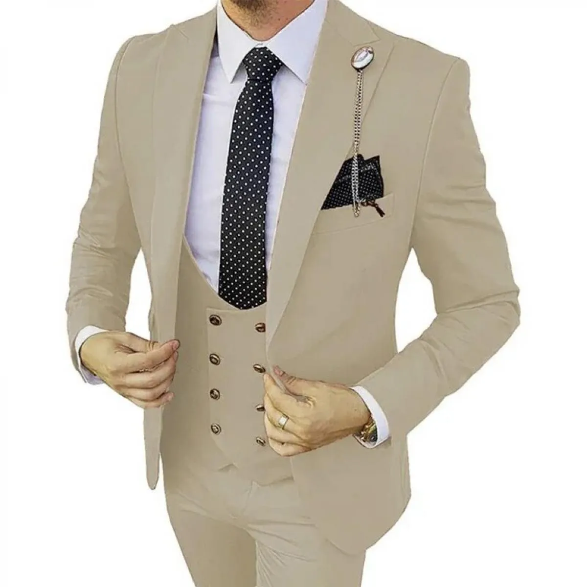 3 pezzi set blazer giacca pantaloni gilet / vestito da uomo 2023 New Business moda matrimonio vestiti host slim fit cappotto pan