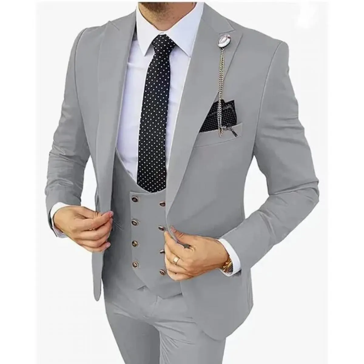 3 pezzi set blazer giacca pantaloni gilet / vestito da uomo 2023 New Business moda matrimonio vestiti host slim fit cappotto pan