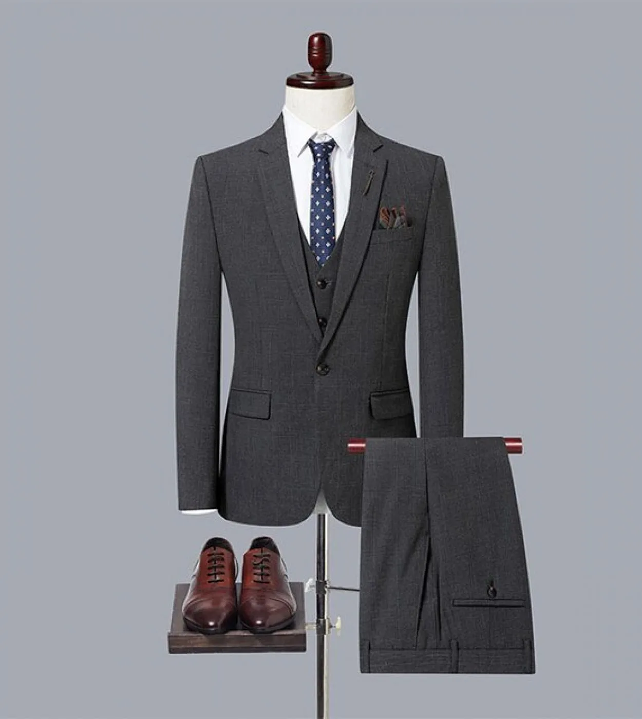 7xl giacca  gilet  pantaloni Boutique Highend Brand Abito da uomo formale a righe da uomo 3 pezzi Set Abito da sposa da spos