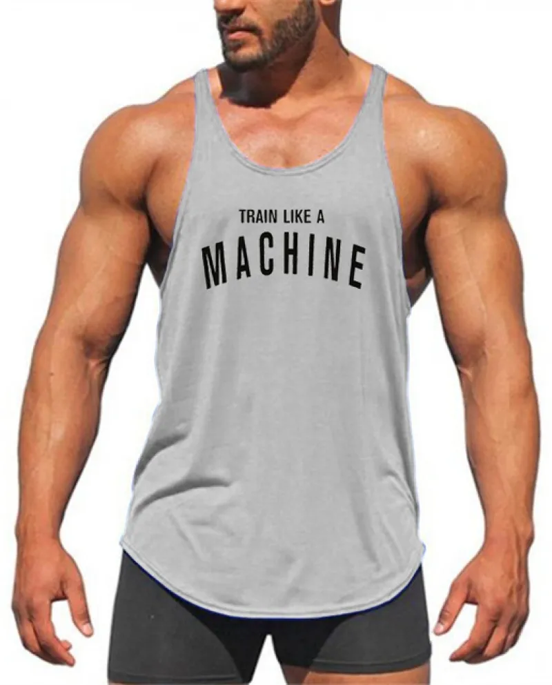 Abbigliamento da palestra di marca Canotte muscolari in cotone Bodybuilding Fitness Uomo Gilet da allenamento Uomo Fitness Camic