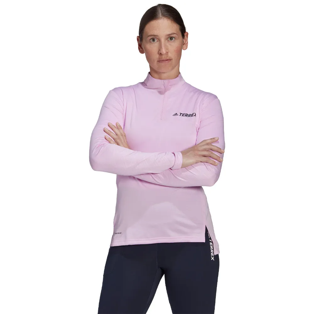 adidas Terrex Multi per donna Maglia con mezza cerniera