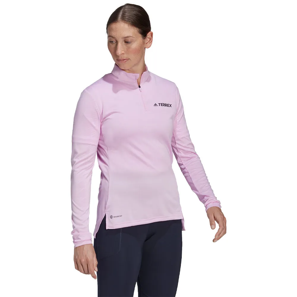adidas Terrex Multi per donna Maglia con mezza cerniera