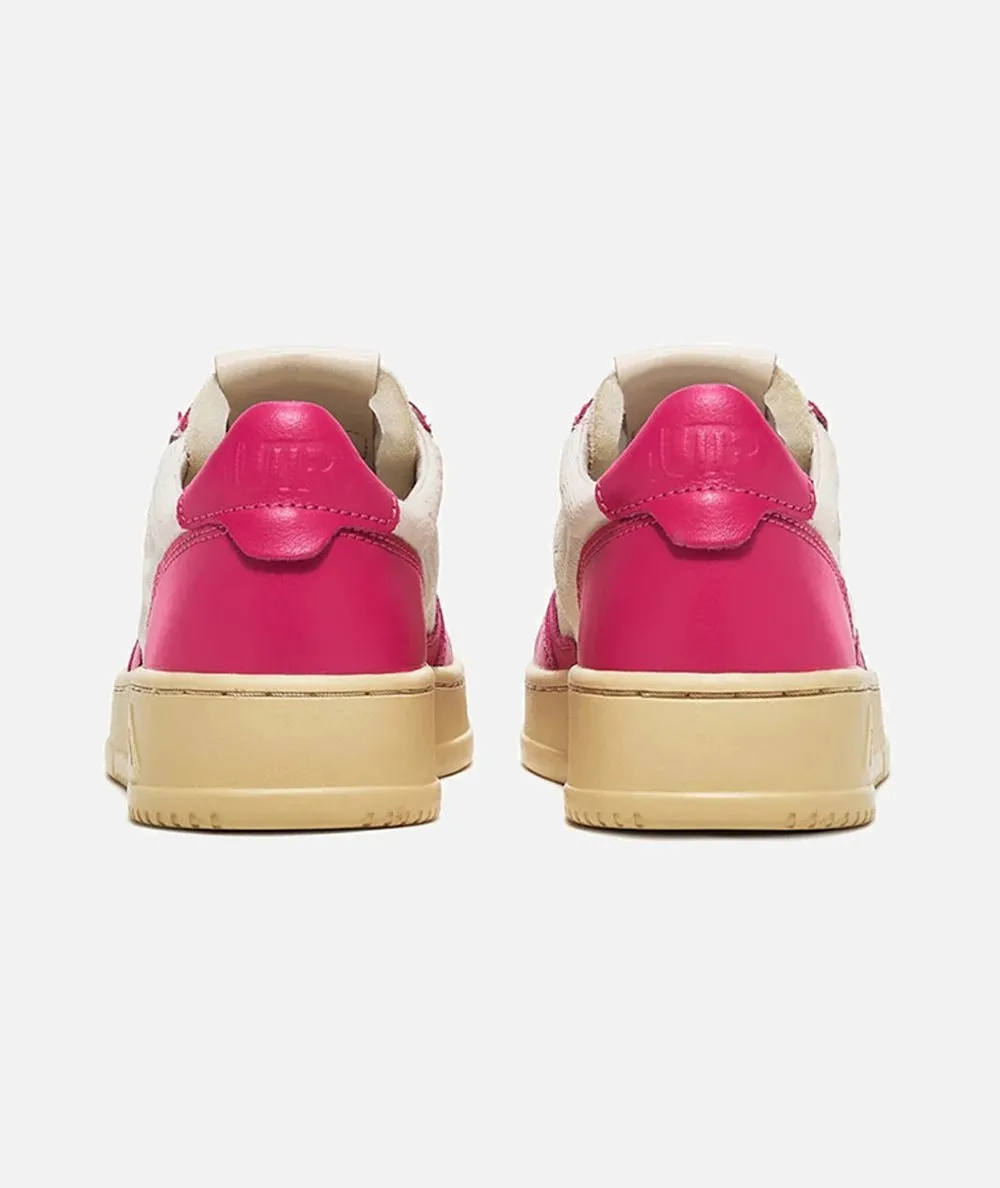 AUTRY DONNA--Medalist Low sneakers in suede and leather