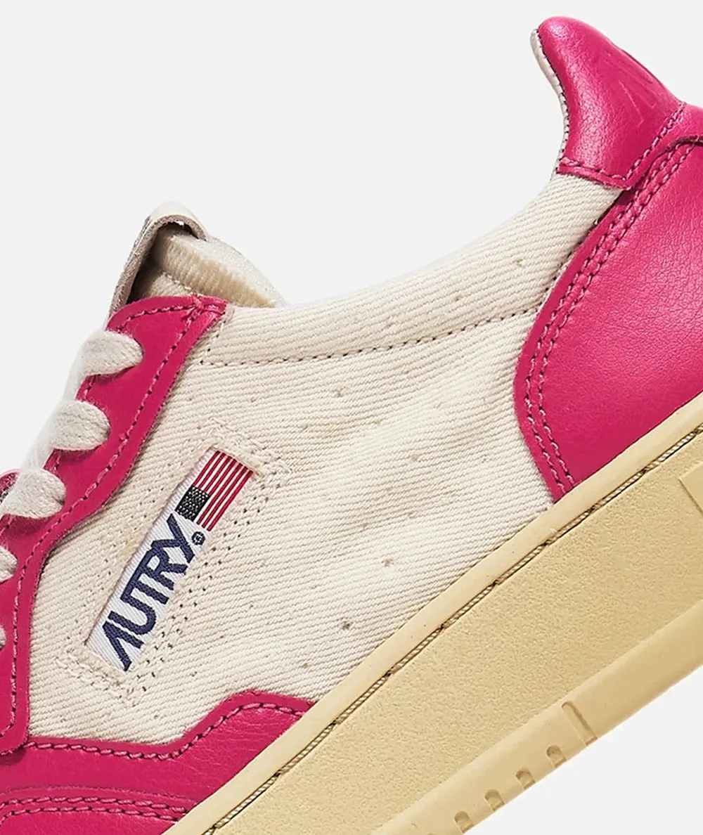 AUTRY DONNA--Medalist Low sneakers in suede and leather