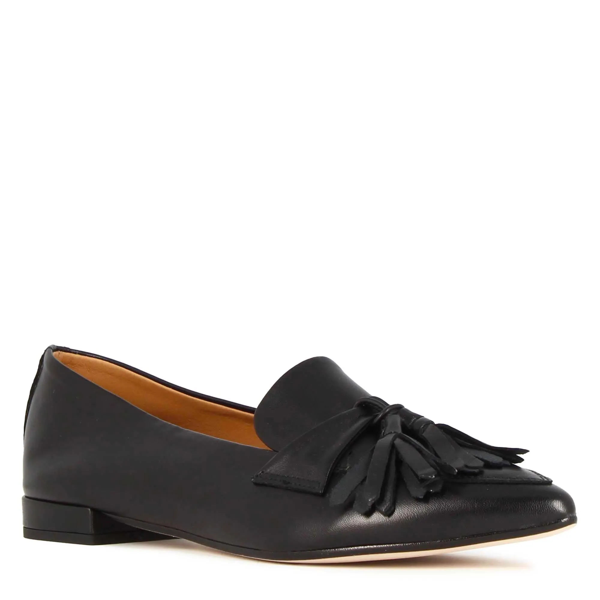 Ballerina da donna casual con nappine colore nero
