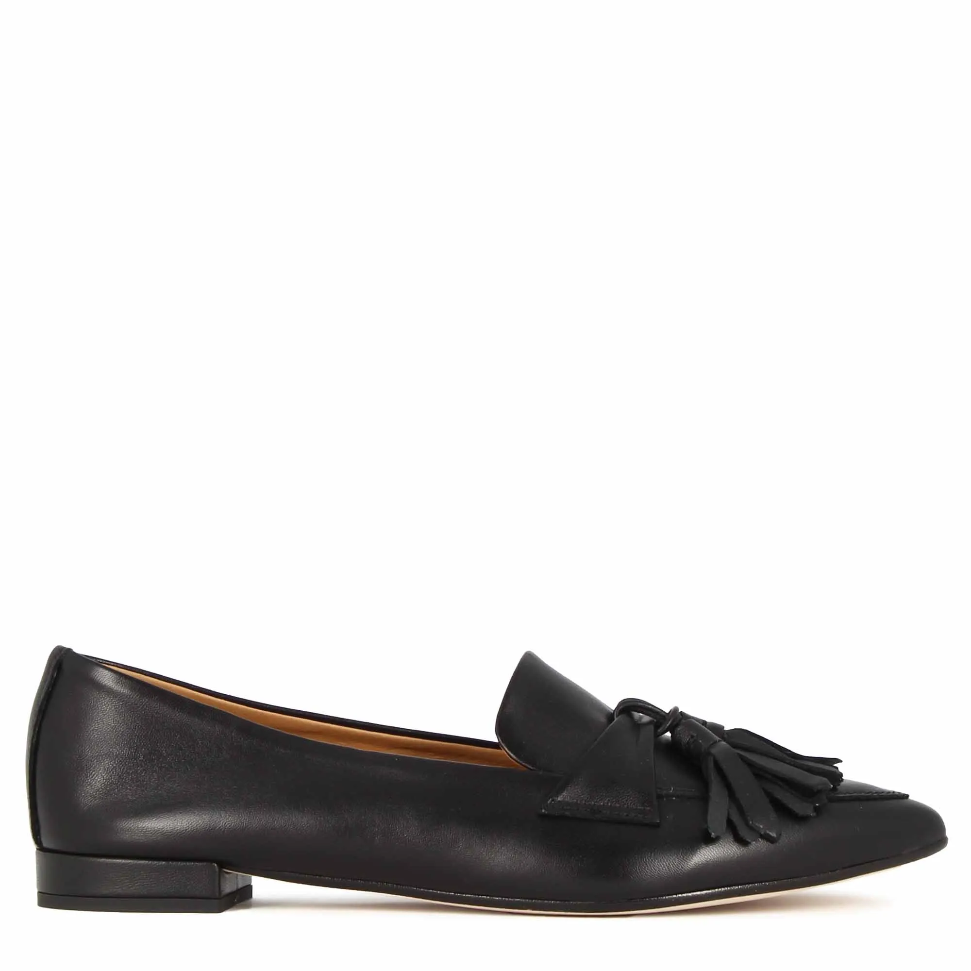Ballerina da donna casual con nappine colore nero