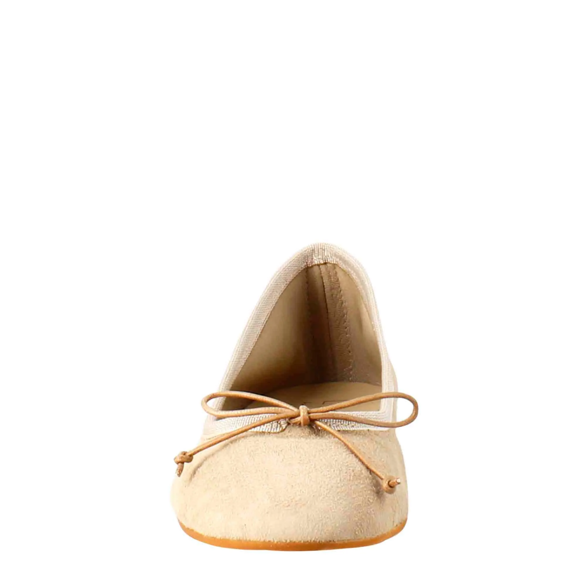 Ballerine leggere da donna color taupe in camoscio sfoderate