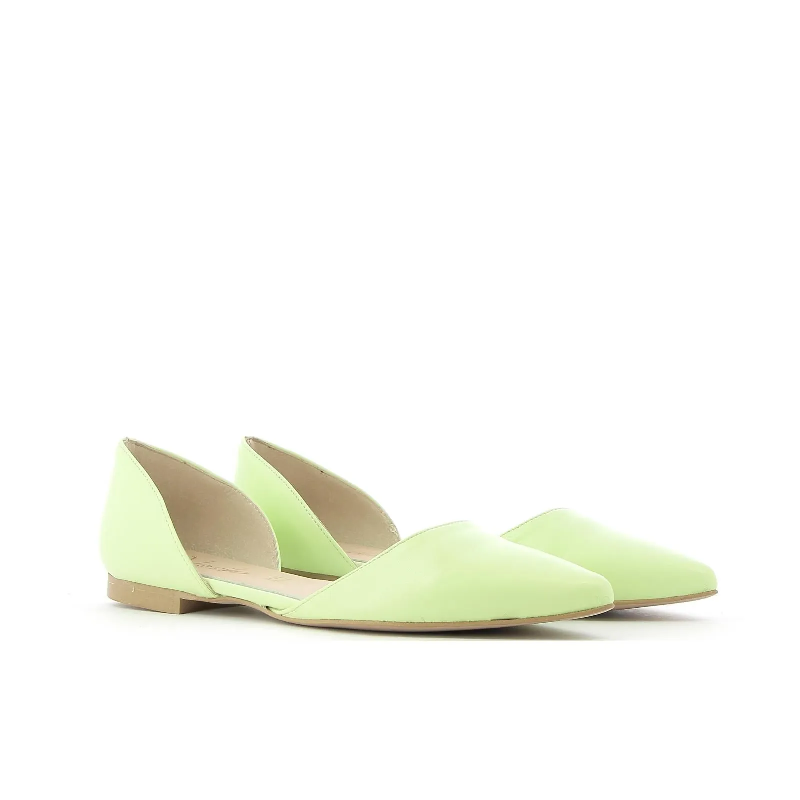 Ballerine verdi con punta sfilata