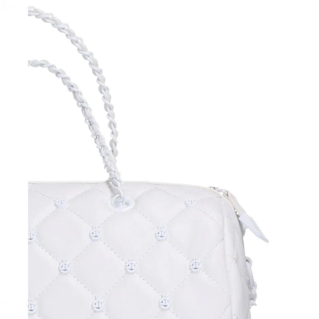 Bauletto in ecopelle con borchie gbda3154 Bianche