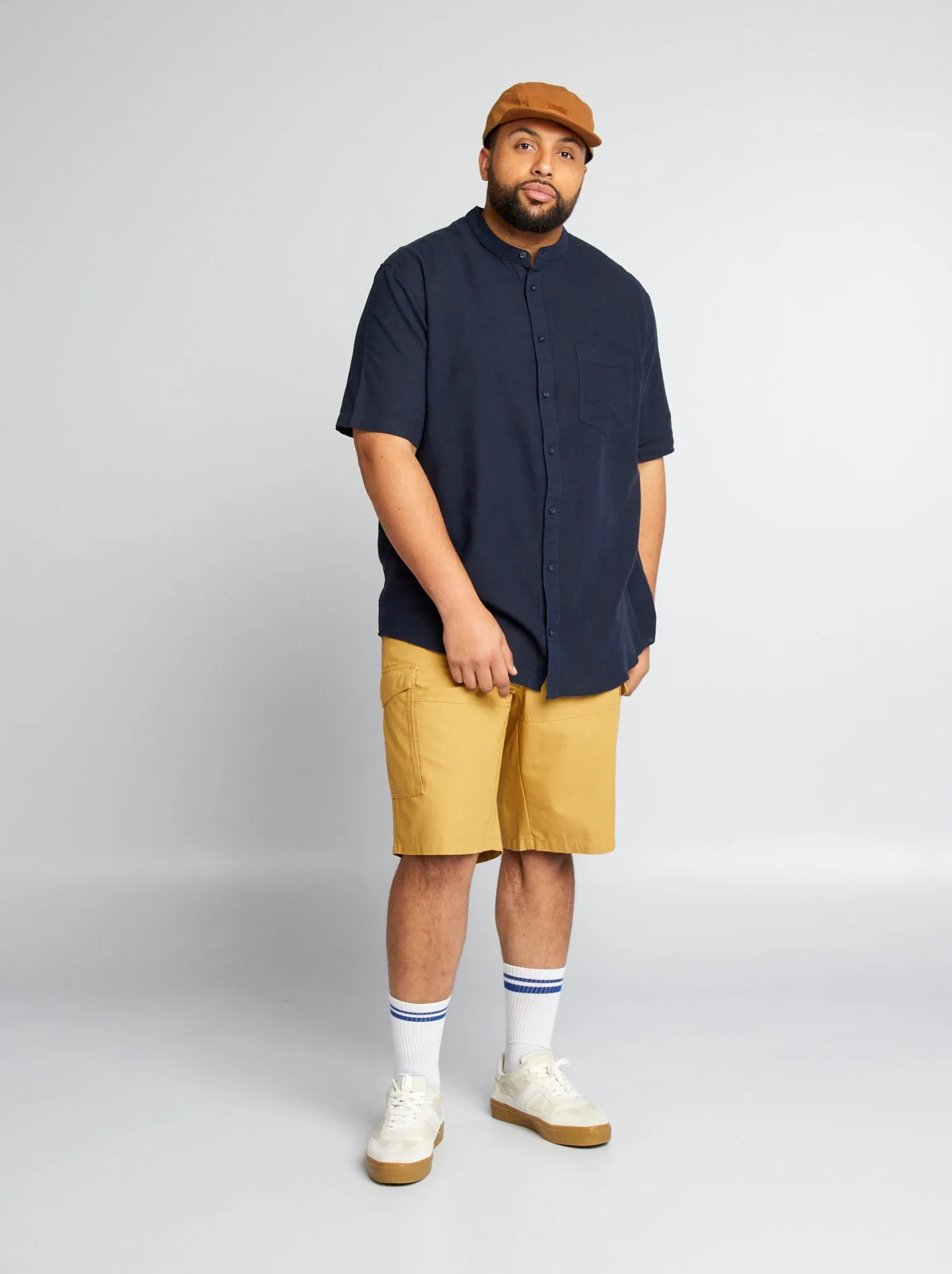 Bermuda con tasche con patta - GIALLO