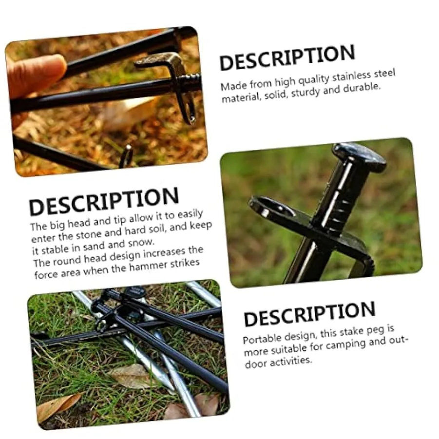 BESPORTBLE 8 Pezzi Chiodo Da Terra Tenda Accessori Da Campeggio Accessorio Da Escursionismo Multiuso Paletti Per Carichi Pesanti