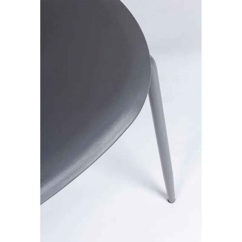 Bizzotto Set 4 sedie Iris plastica grigio