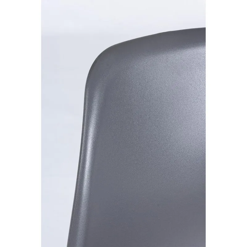 Bizzotto Set 4 sedie Iris plastica grigio