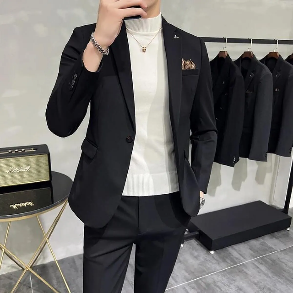 Blazer Giacca Pantaloni Gilet Nuovo colore Abito da uomo 3 pezzi Abito da uomo 3 pezzi Abiti da uomo 2023