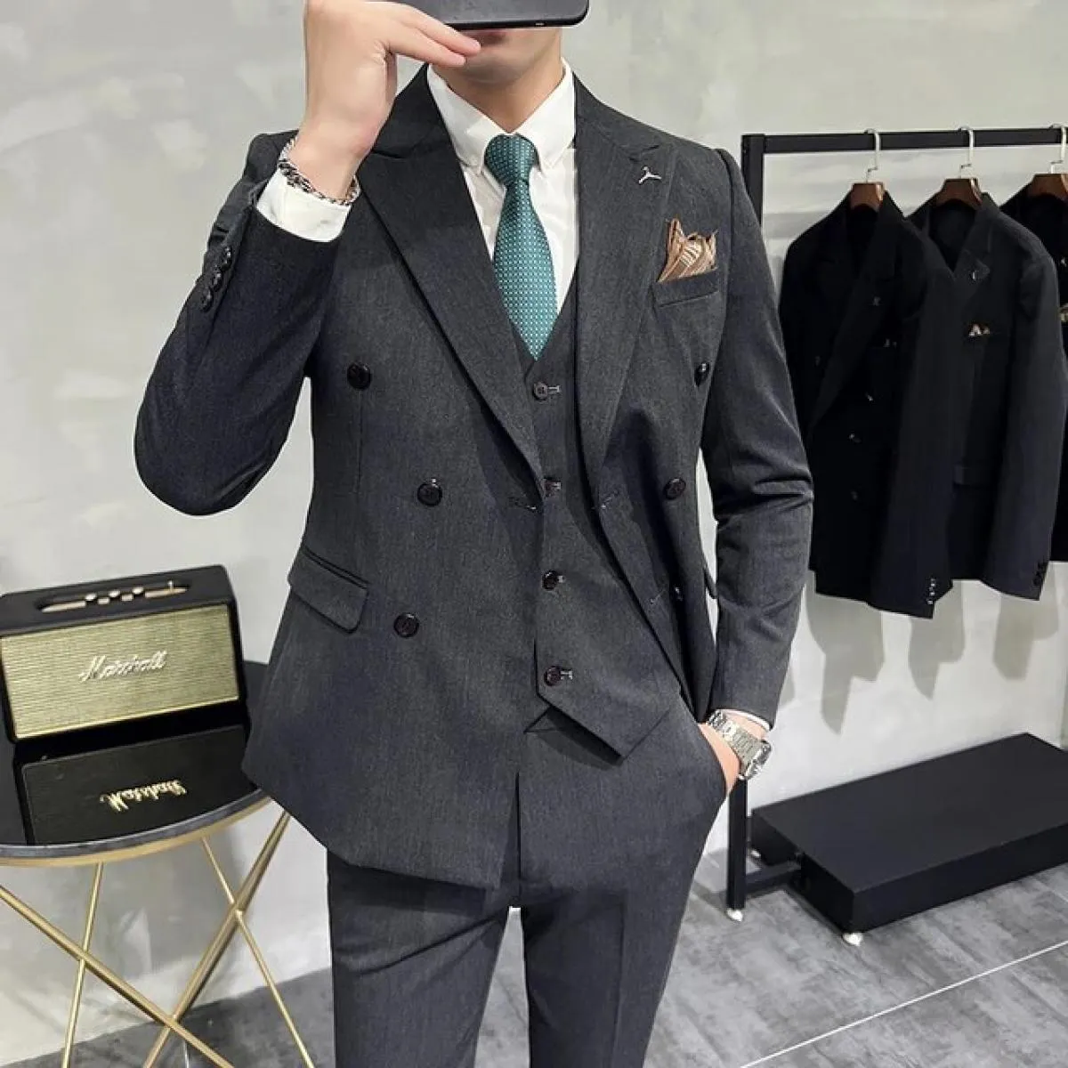Blazer Giacca Pantaloni Gilet Nuovo colore Abito da uomo 3 pezzi Abito da uomo 3 pezzi Abiti da uomo 2023