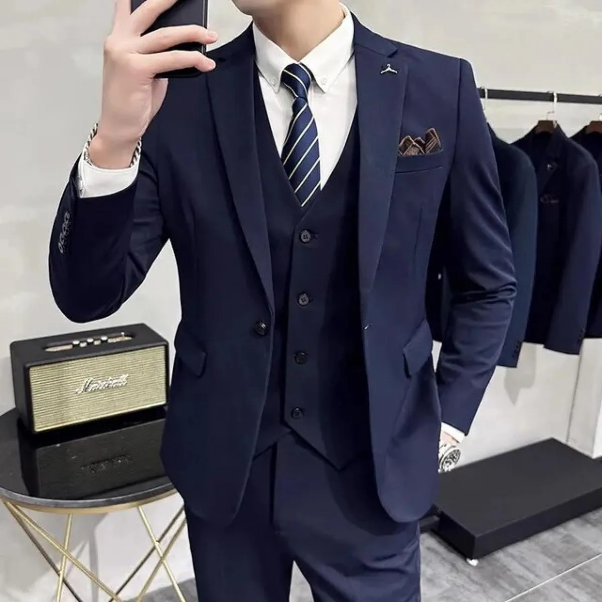 Blazer Giacca Pantaloni Gilet Nuovo colore Abito da uomo 3 pezzi Abito da uomo 3 pezzi Abiti da uomo 2023