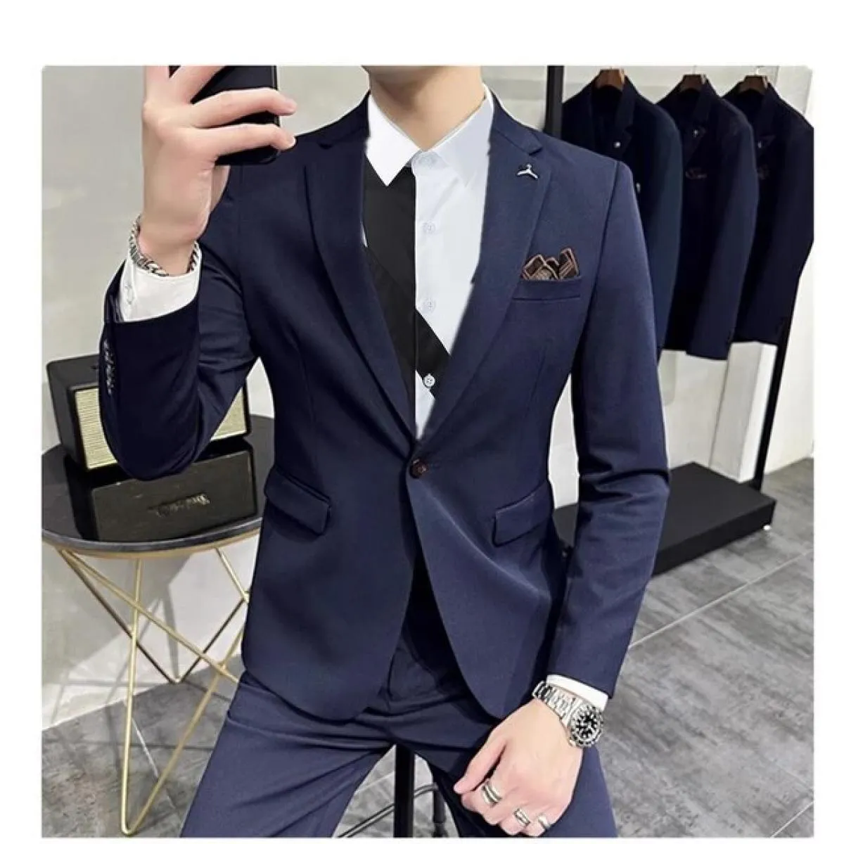 Blazer Giacca Pantaloni Gilet Nuovo colore Abito da uomo 3 pezzi Abito da uomo 3 pezzi Abiti da uomo 2023