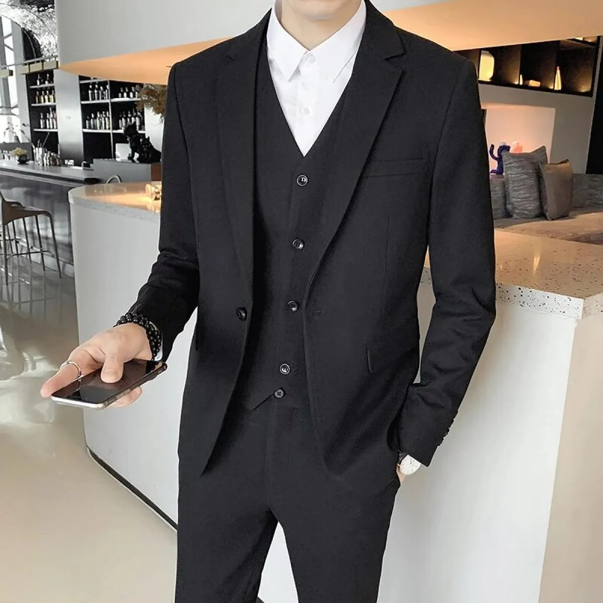 Blazer Giacca Pantaloni Gilet Nuovo colore Abito da uomo 3 pezzi Abito da uomo 3 pezzi Abiti da uomo 2023