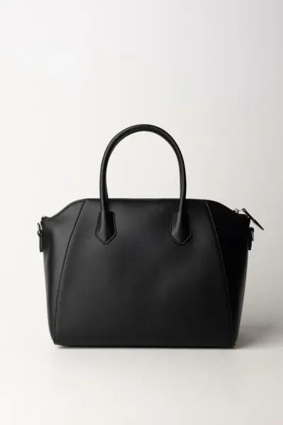 Borsa a mano con logo Nero