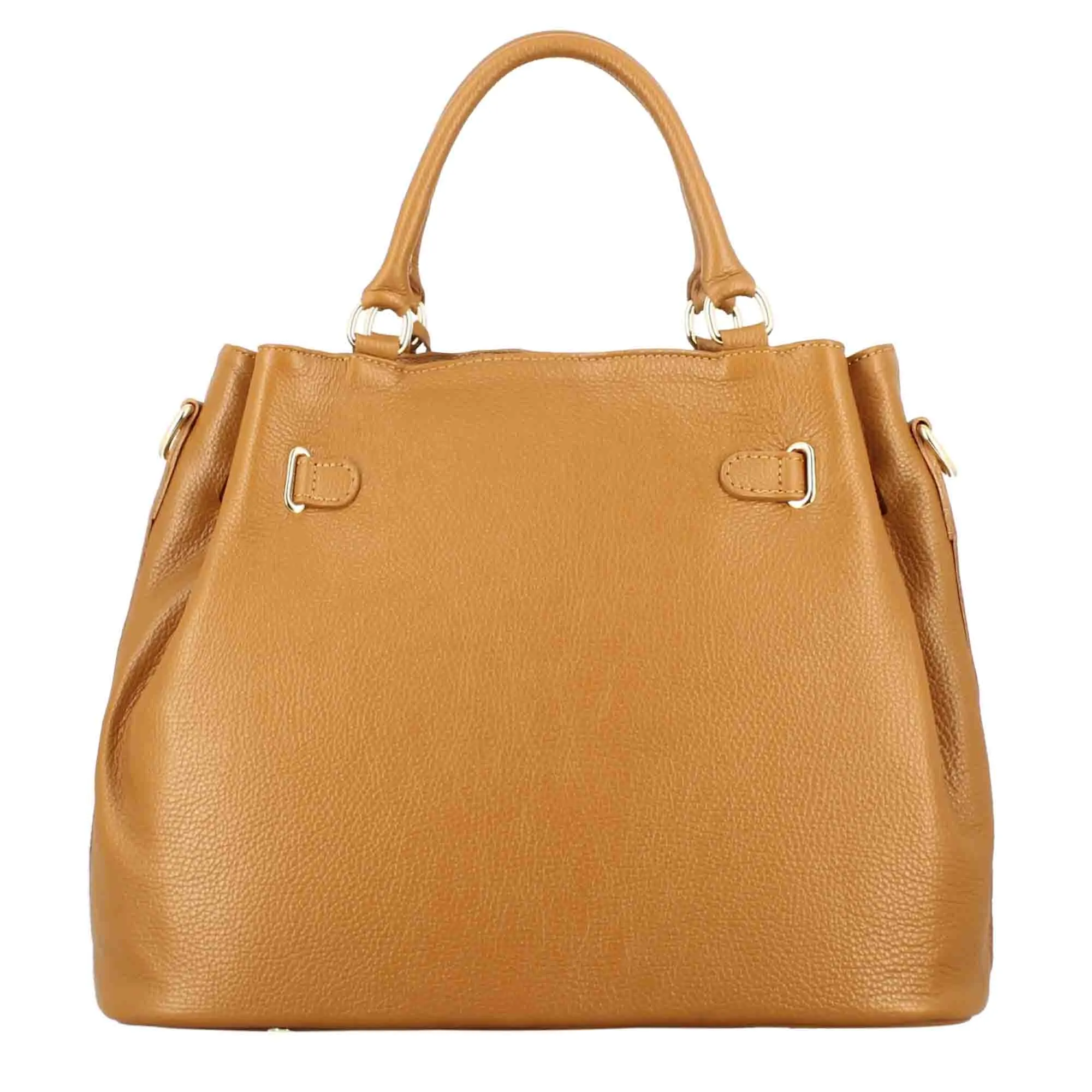 Borsa a mano Frida in pelle con tracolla rimovibile colore marrone