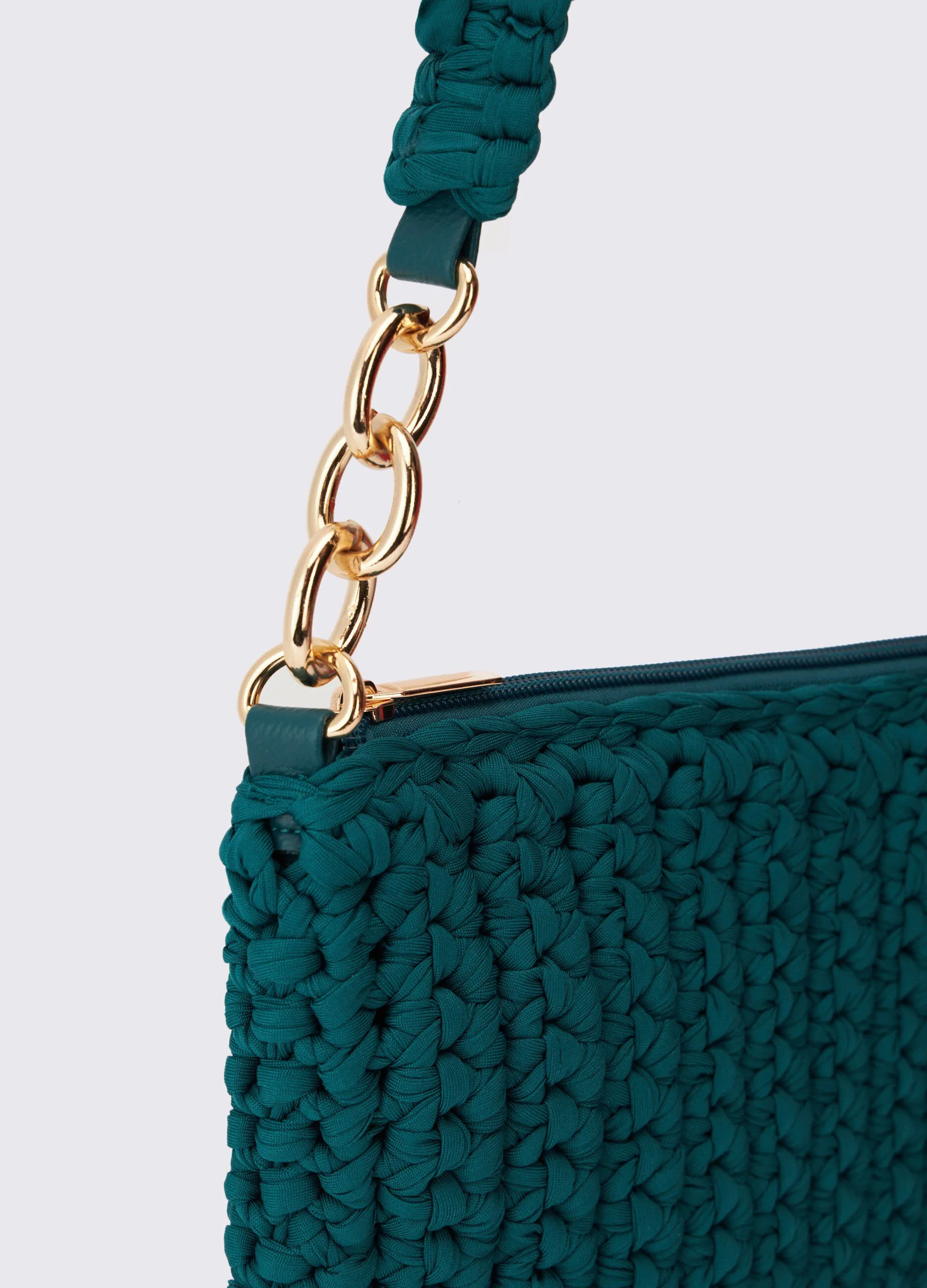 Borsa a mano in crochet donna