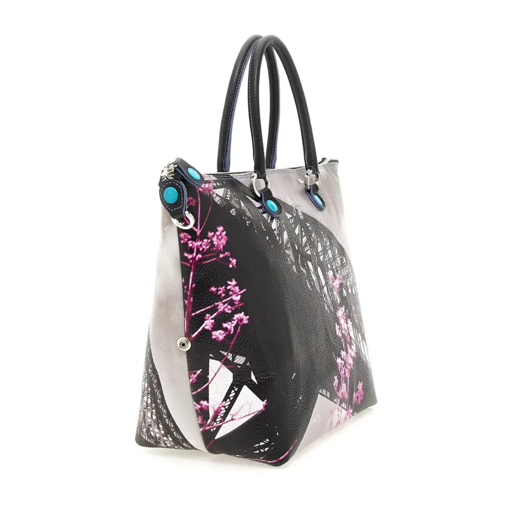 Borsa Donna a Mano con Tracolla GABS G3 PLUS Trasformabile in Pelle stampa Hell Gate Bridge Large
