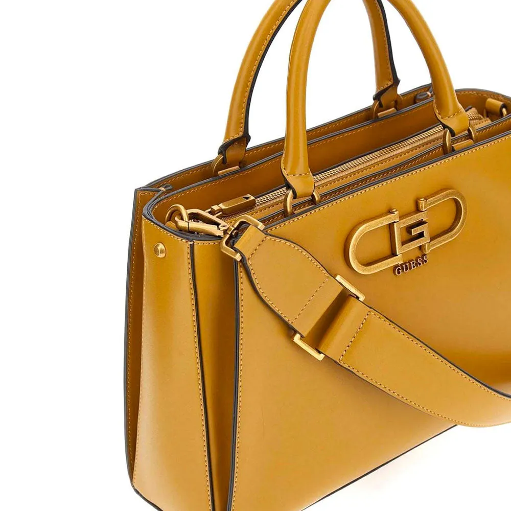 Borsa Donna a Mano con Tracolla GUESS Linea Fleet Colore Mustard
