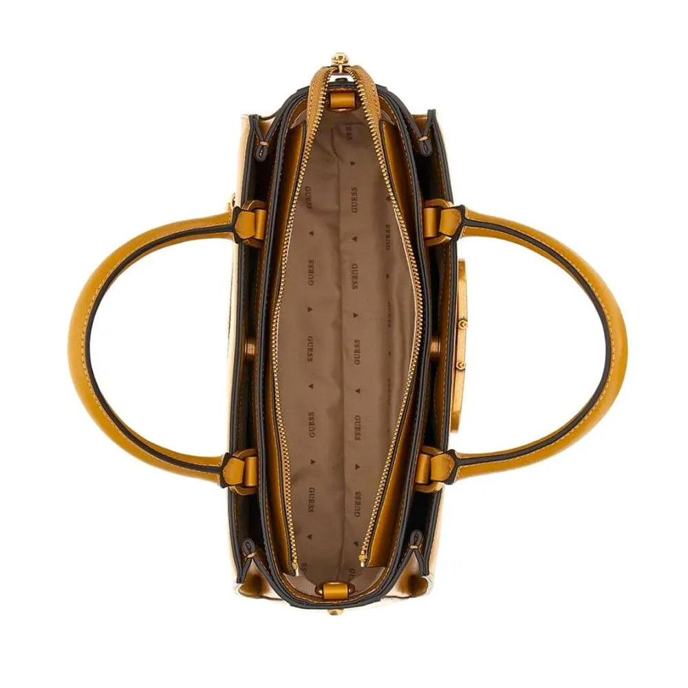 Borsa Donna a Mano con Tracolla GUESS Linea Fleet Colore Mustard