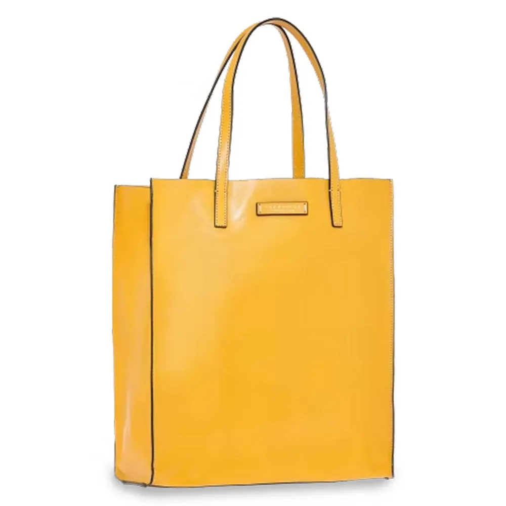 Borsa Donna Shopper Verticale THE BRIDGE linea Mirra in Pelle Giallo Mais