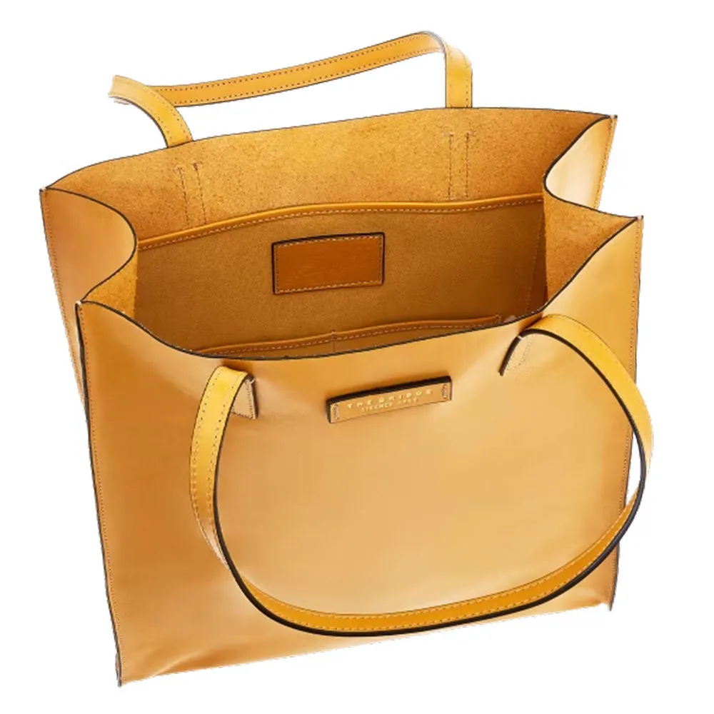 Borsa Donna Shopper Verticale THE BRIDGE linea Mirra in Pelle Giallo Mais