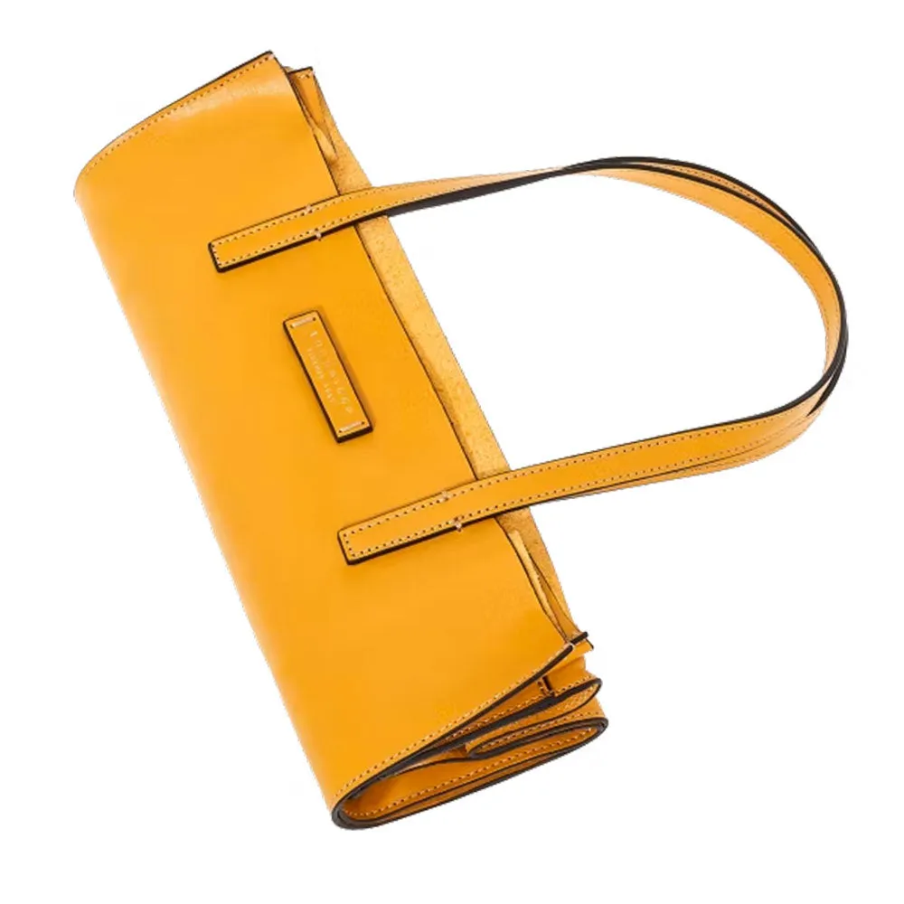 Borsa Donna Shopper Verticale THE BRIDGE linea Mirra in Pelle Giallo Mais