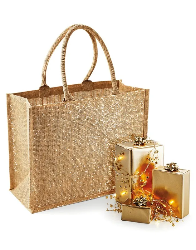 Borsa in juta luccicante