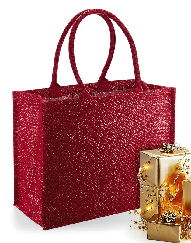 Borsa in juta luccicante