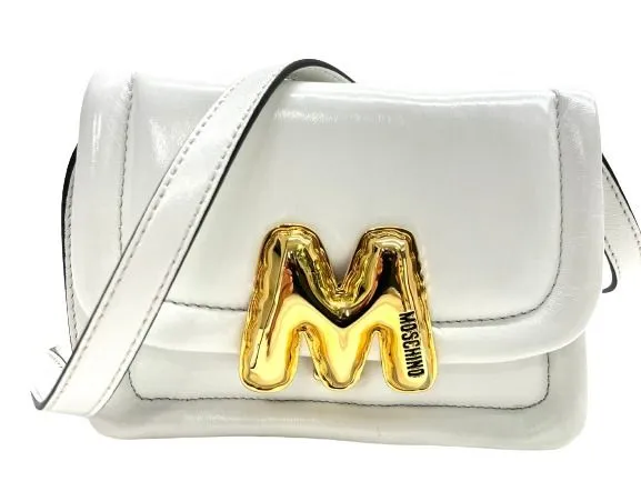 BORSA MINI BIANCO OTTICO IN PELLE LUCIDA