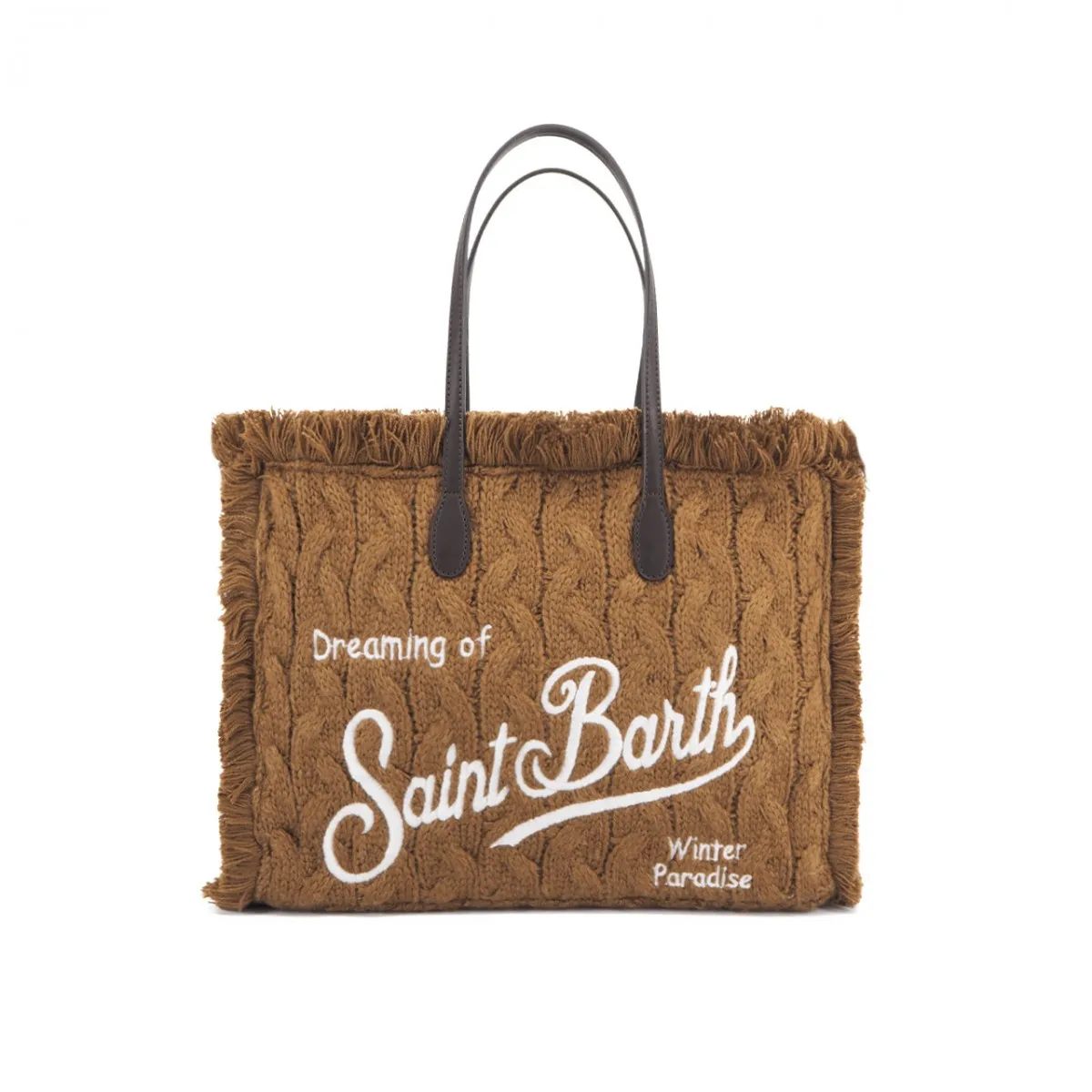 Borsa Vanity Braid Tricot Marrone