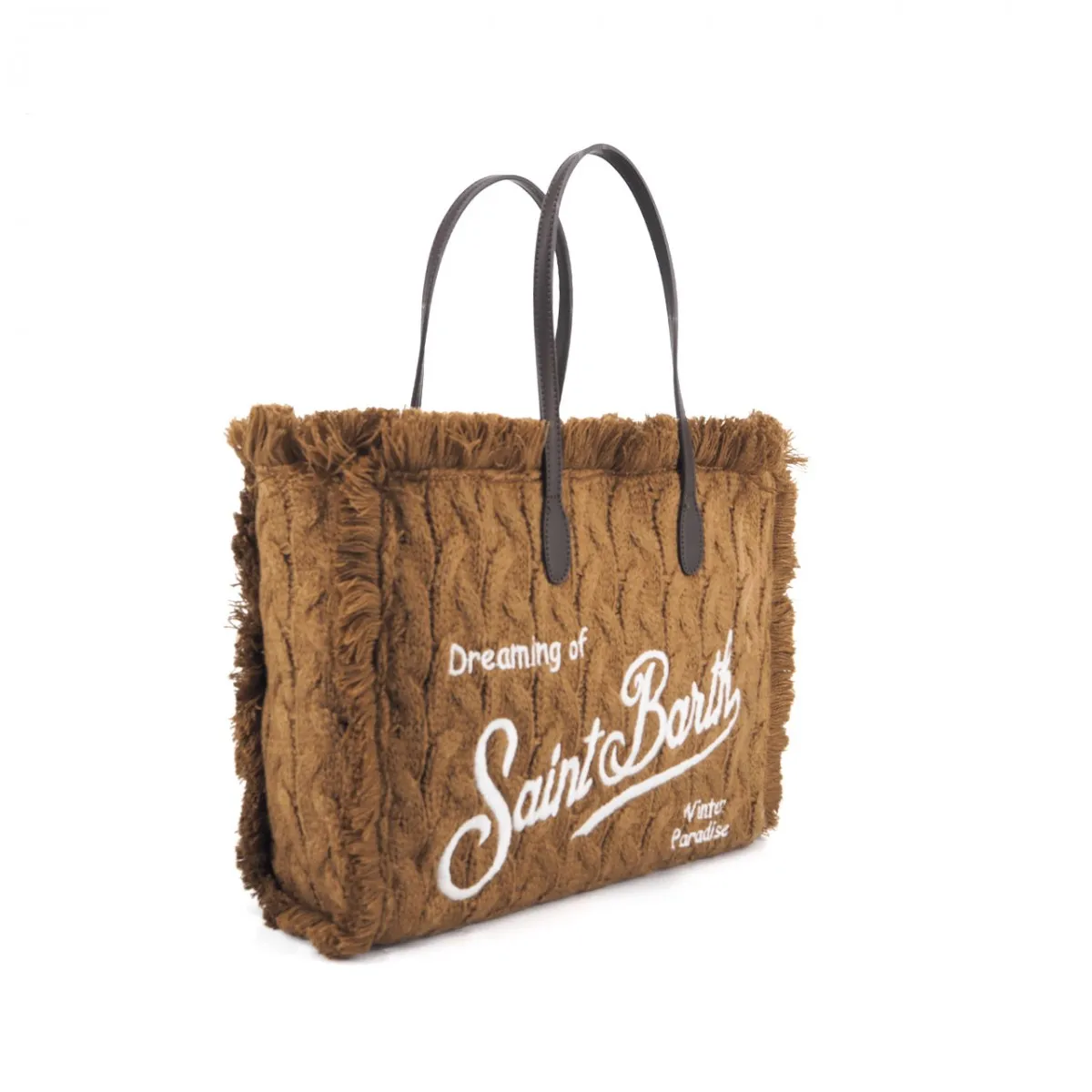 Borsa Vanity Braid Tricot Marrone