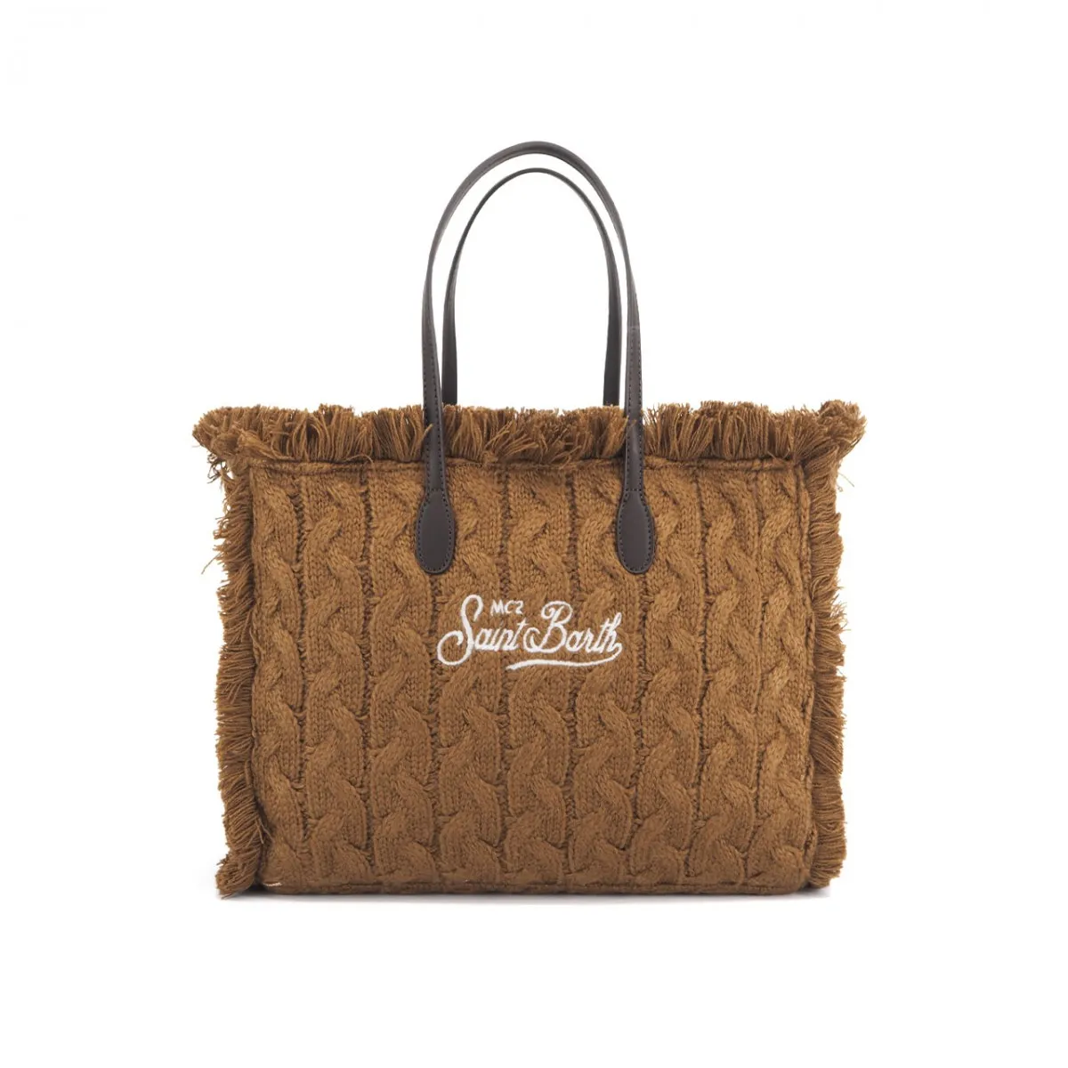 Borsa Vanity Braid Tricot Marrone