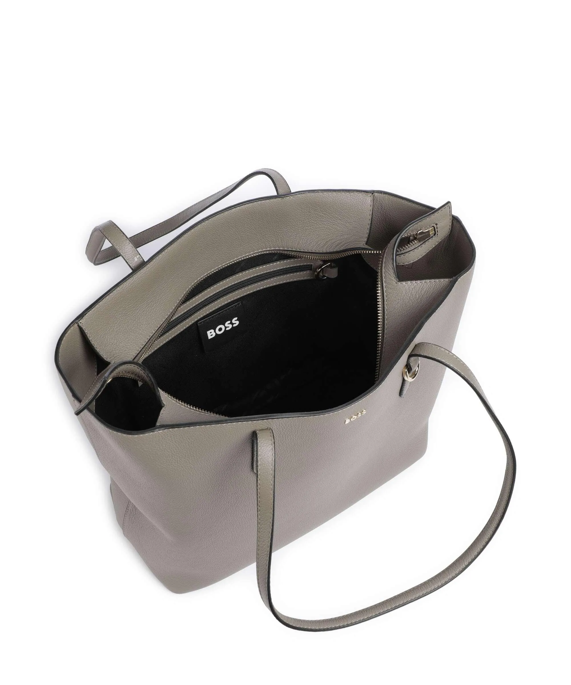  BOSS Alyce Borsa shopper pelle di vacchetta grana taupe  
