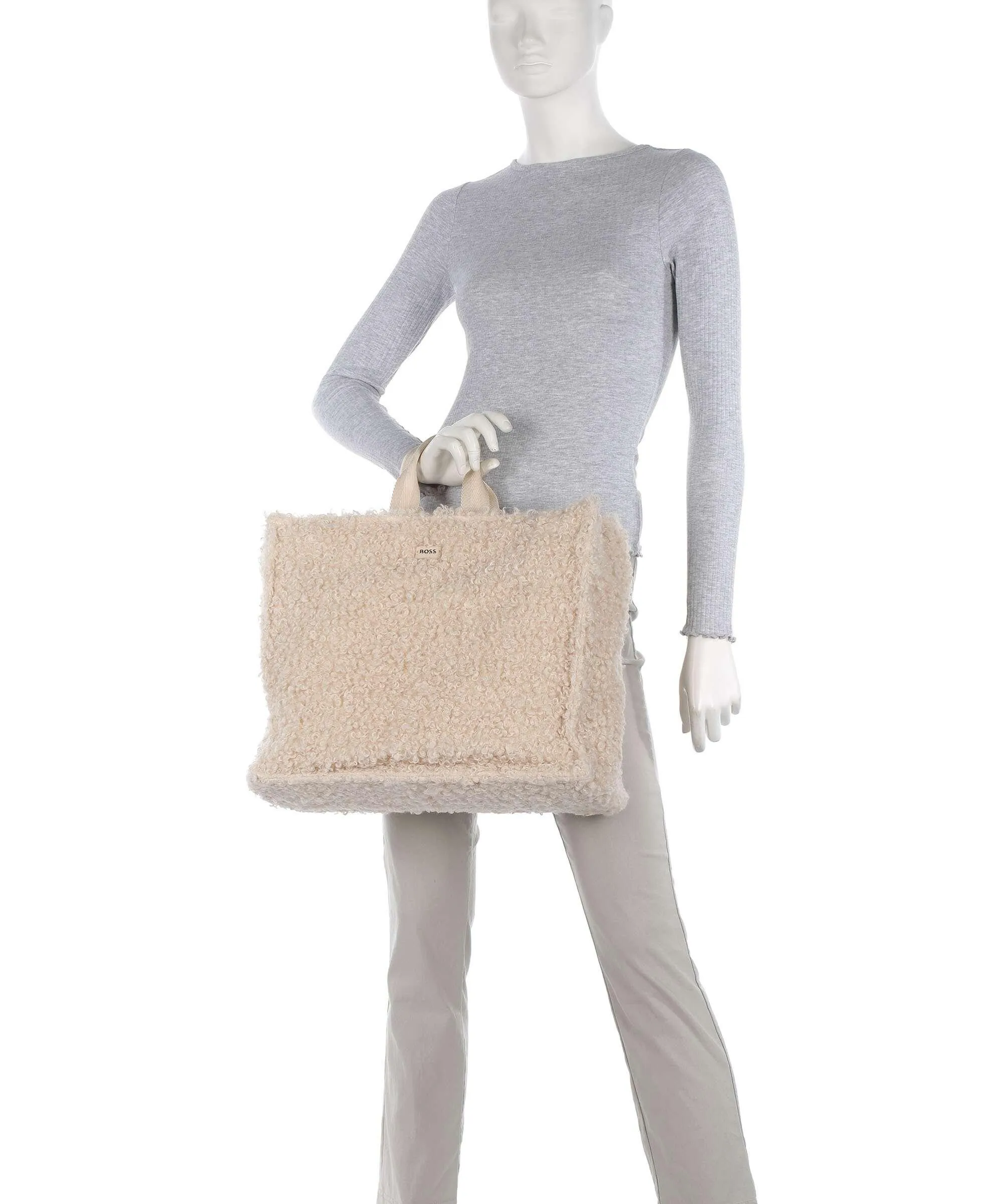  BOSS Deva Borsa shopper poliestere beige  