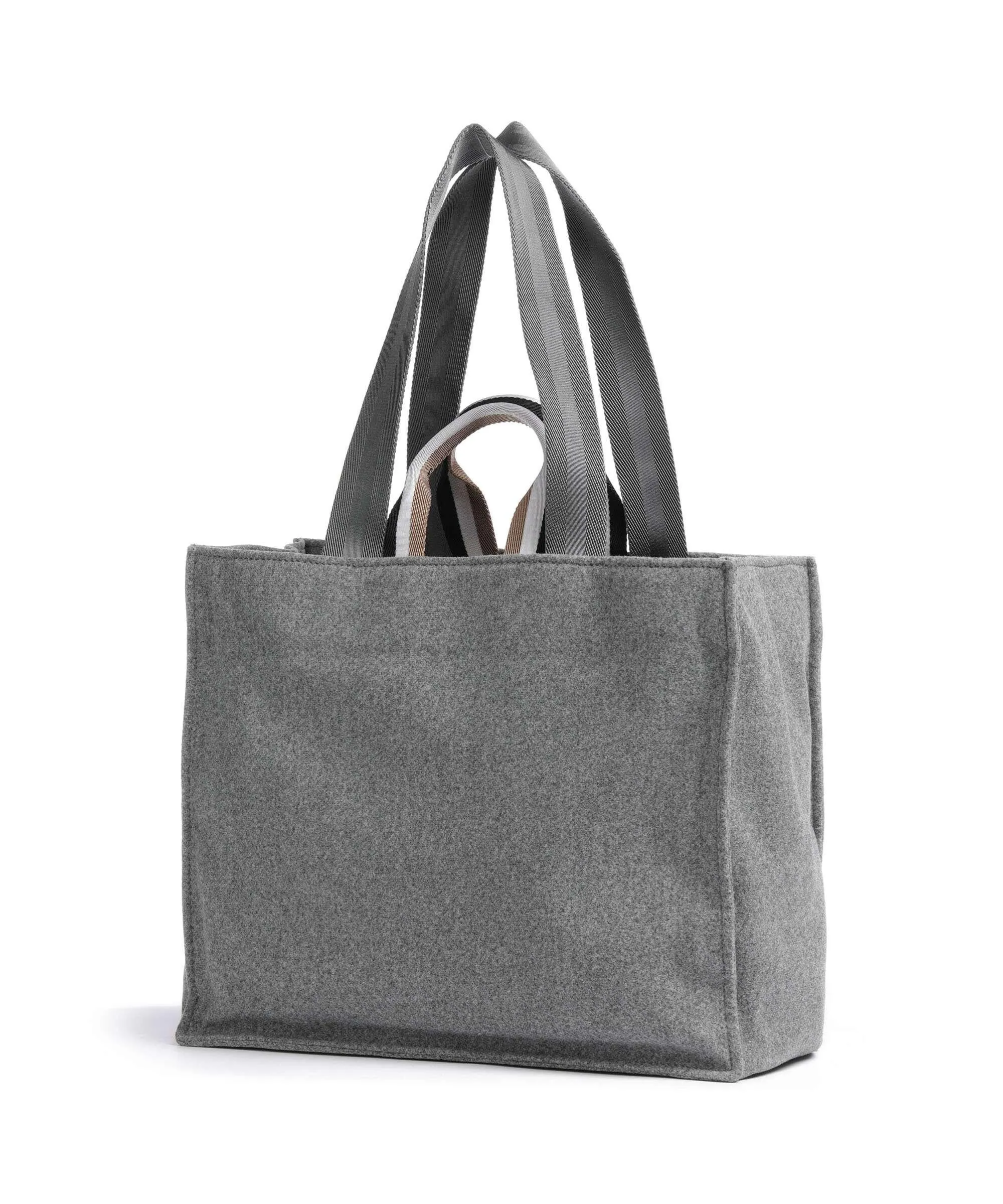  BOSS Deva Borsa shopper poliestere riciclato grigio  