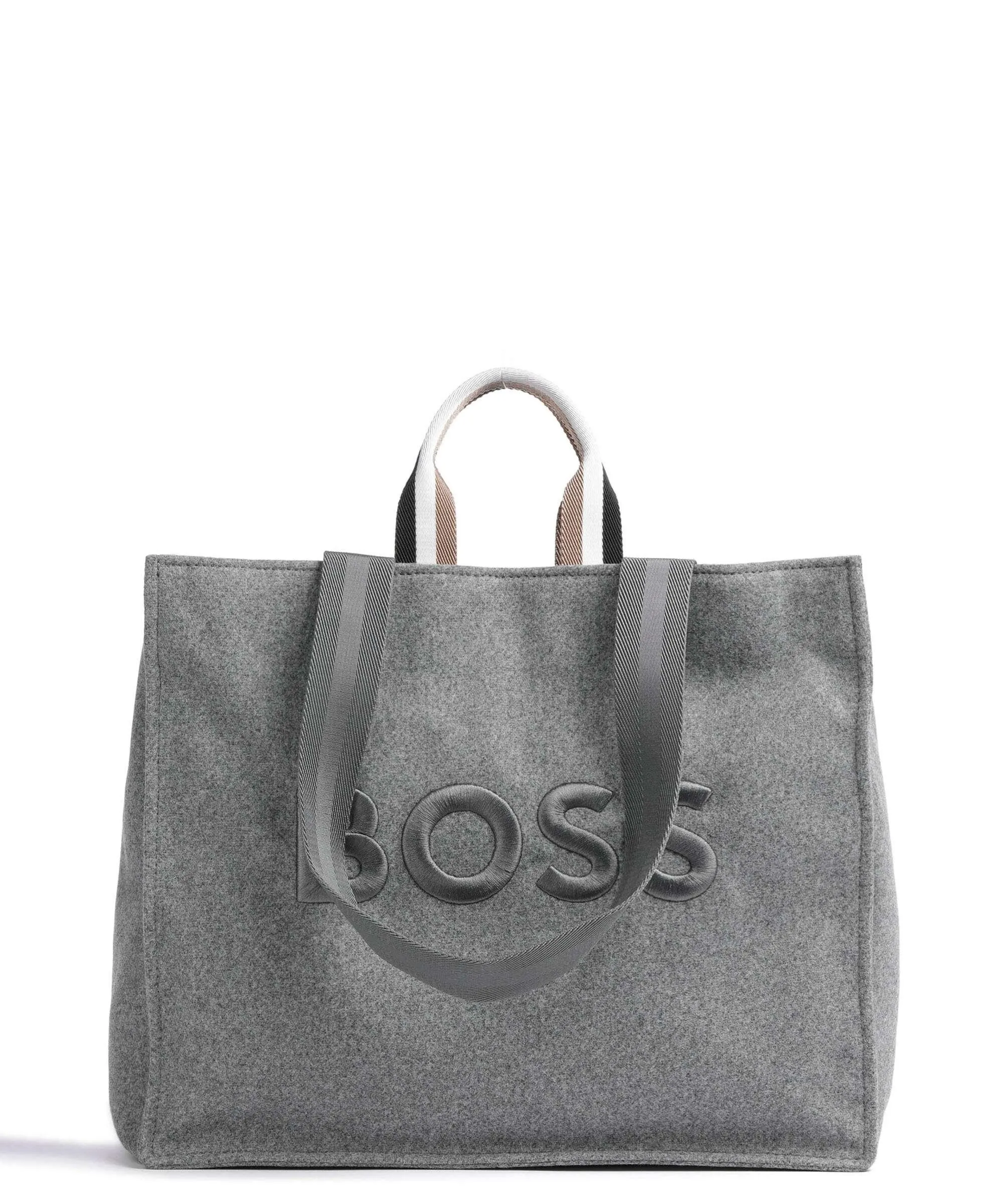  BOSS Deva Borsa shopper poliestere riciclato grigio  