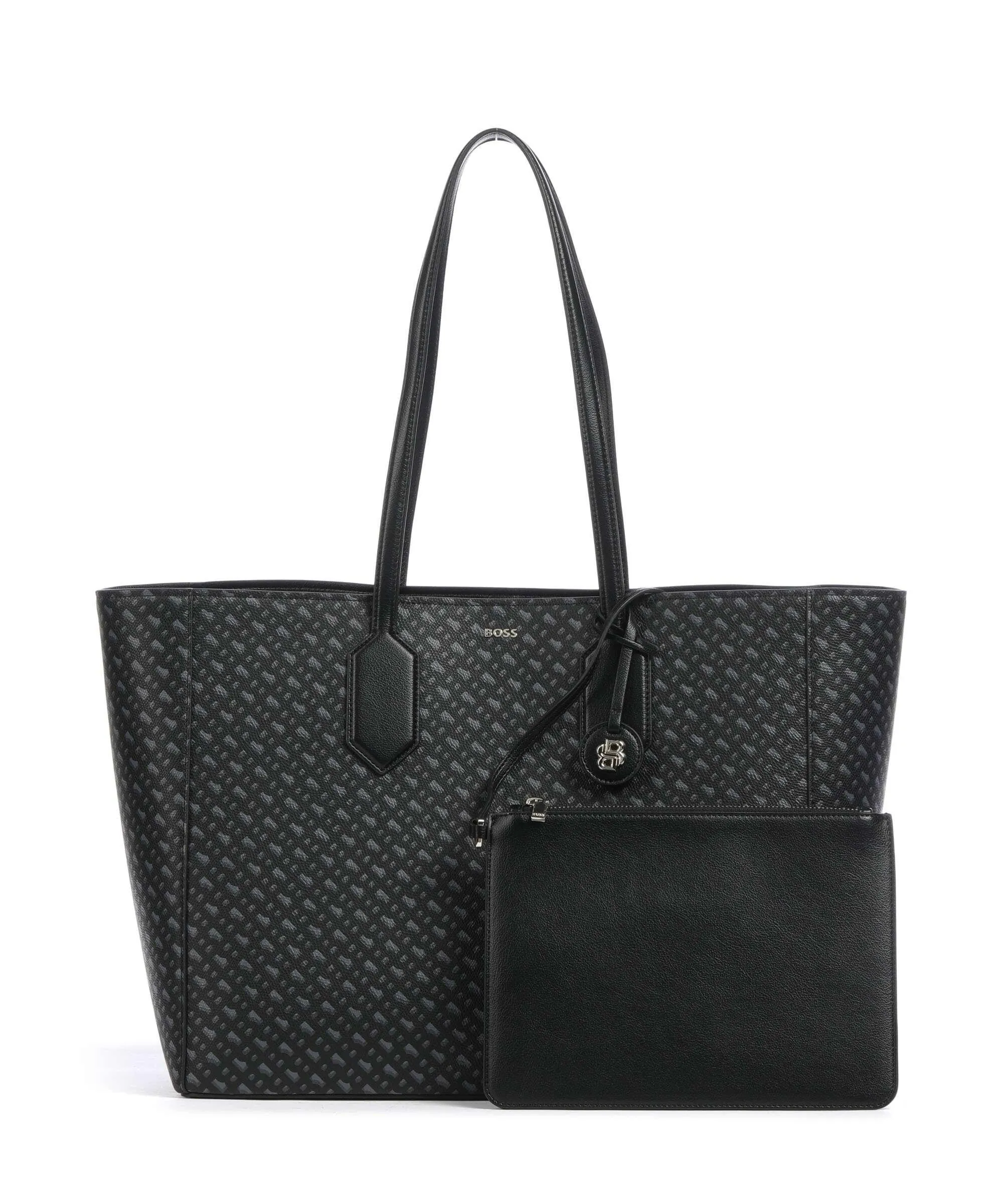  BOSS Liriel Borsa shopper pelle sintetica nero/grigio  