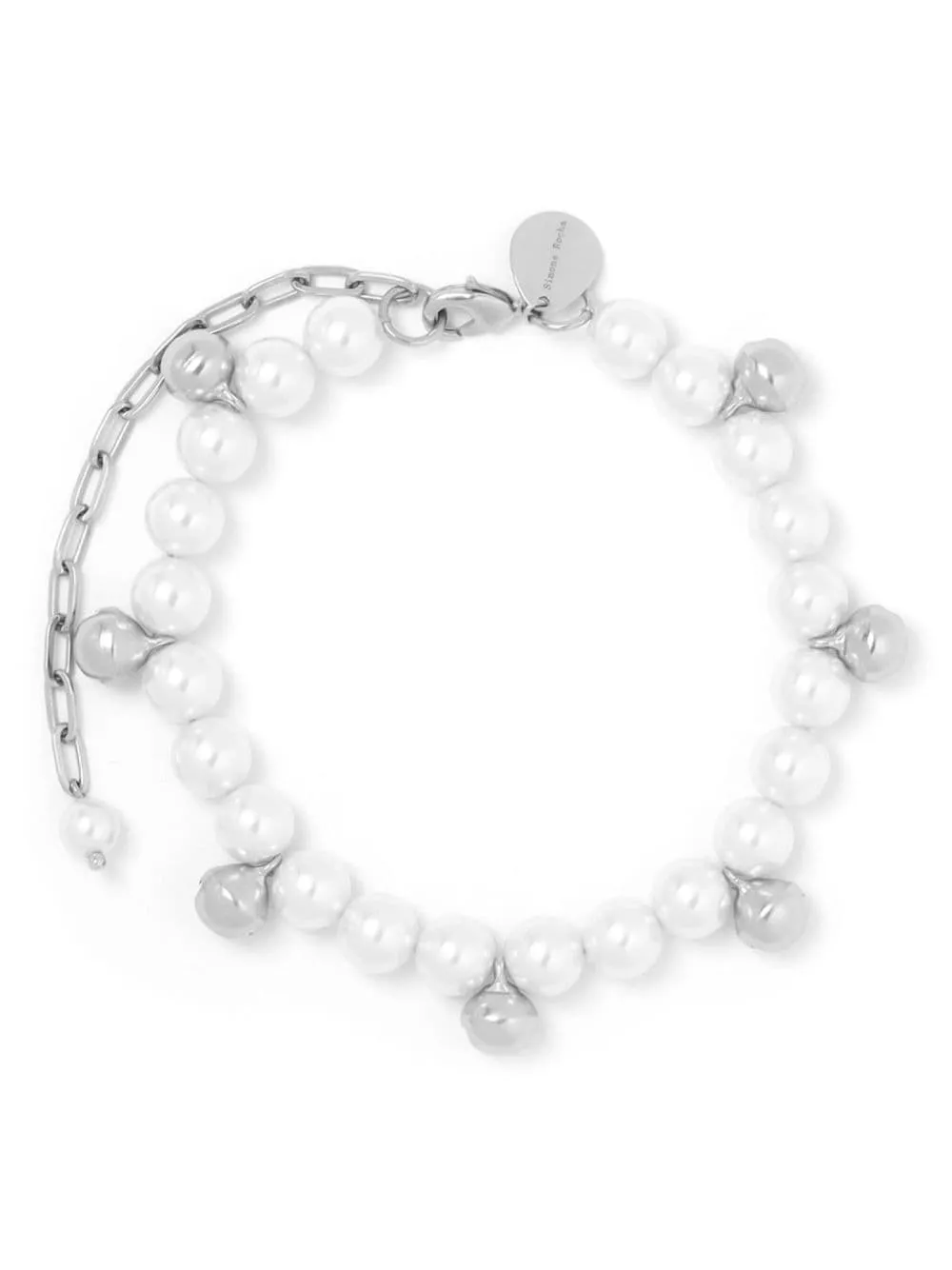 Bracciale con perle finte in bianco di Simone rocha - unisex