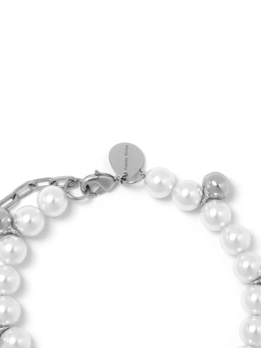 Bracciale con perle finte in bianco di Simone rocha - unisex